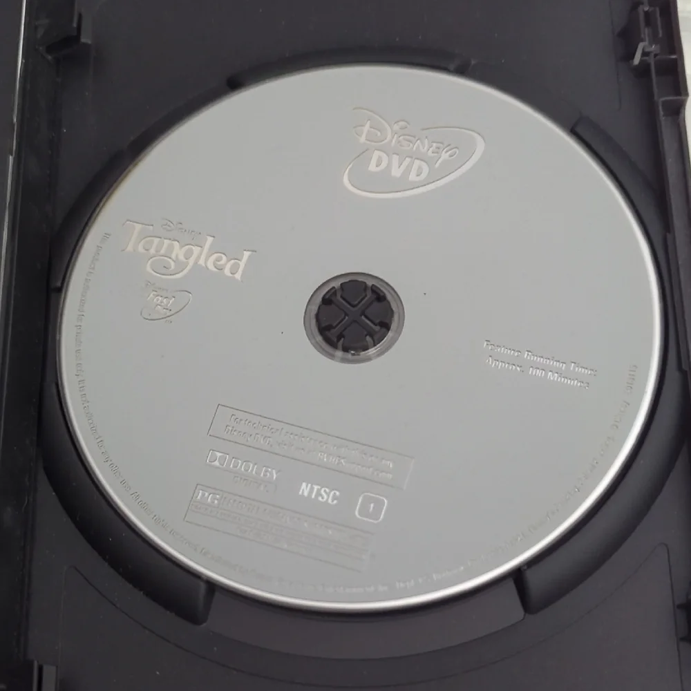 Disney Tangled DVD with Purple and Green Cover
